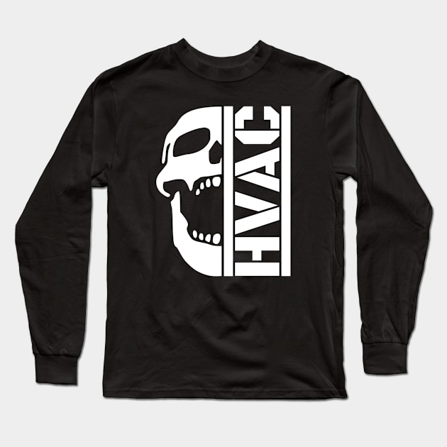 HVAC skull white Long Sleeve T-Shirt by Brand X Graffix